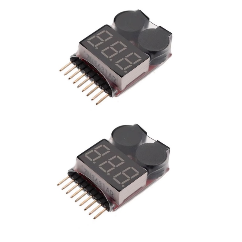 Drone Battery Voltage Checker - 2 шт. 1S-8S LiPo тестер напряжения