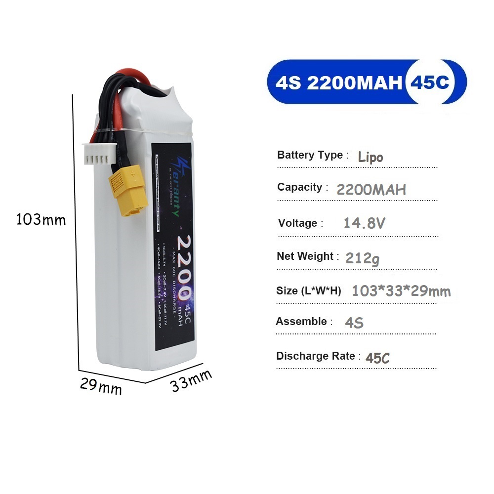 4S LiPo аккумулятор 14,8 В 150 – обзор и цена Drone Battery 4S