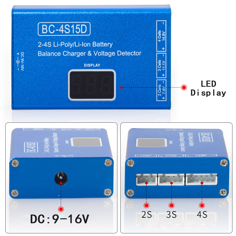 BC-4S15D 2-4S Зарядное устройс – обзор и цена Drone Battery Voltage Checker