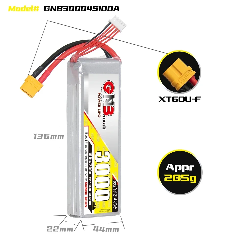 GAONENG GNB 3000 мАч 4S 100C 2 – обзор и цена Drone Battery 4S