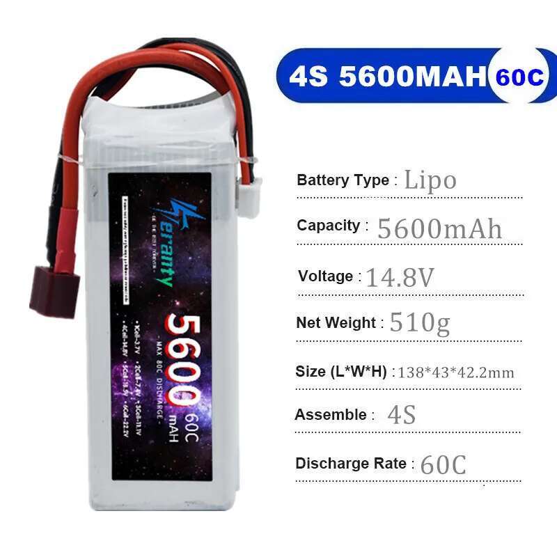 TERANTY 5600MAH 60C 2S 3S 4S 6 – обзор и цена Drone Battery 4S