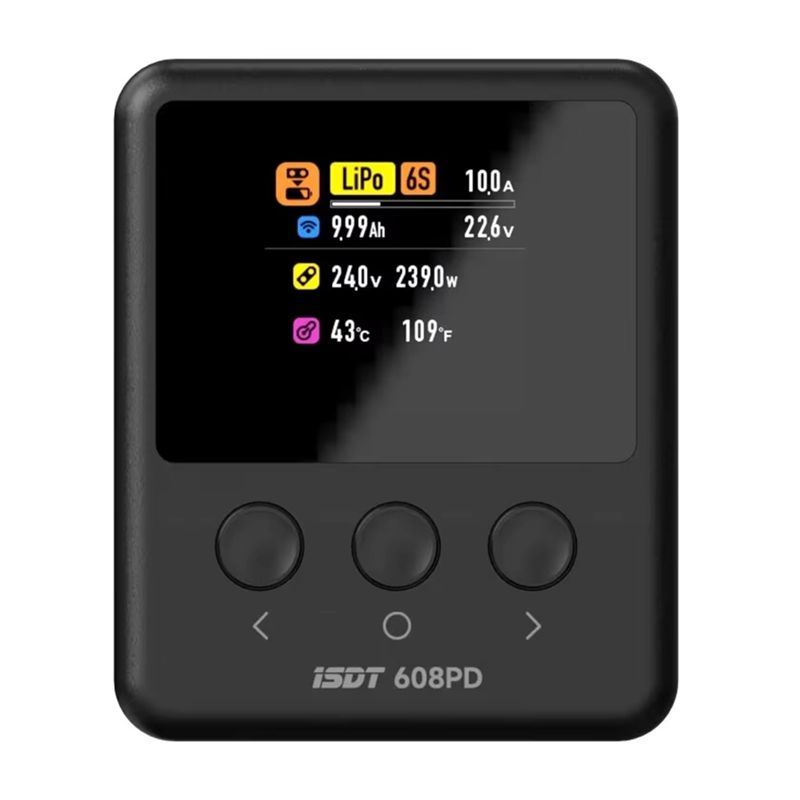 ISDT 608PD DC 240W/10A USB C 1 – обзор и цена Drone Battery Smart