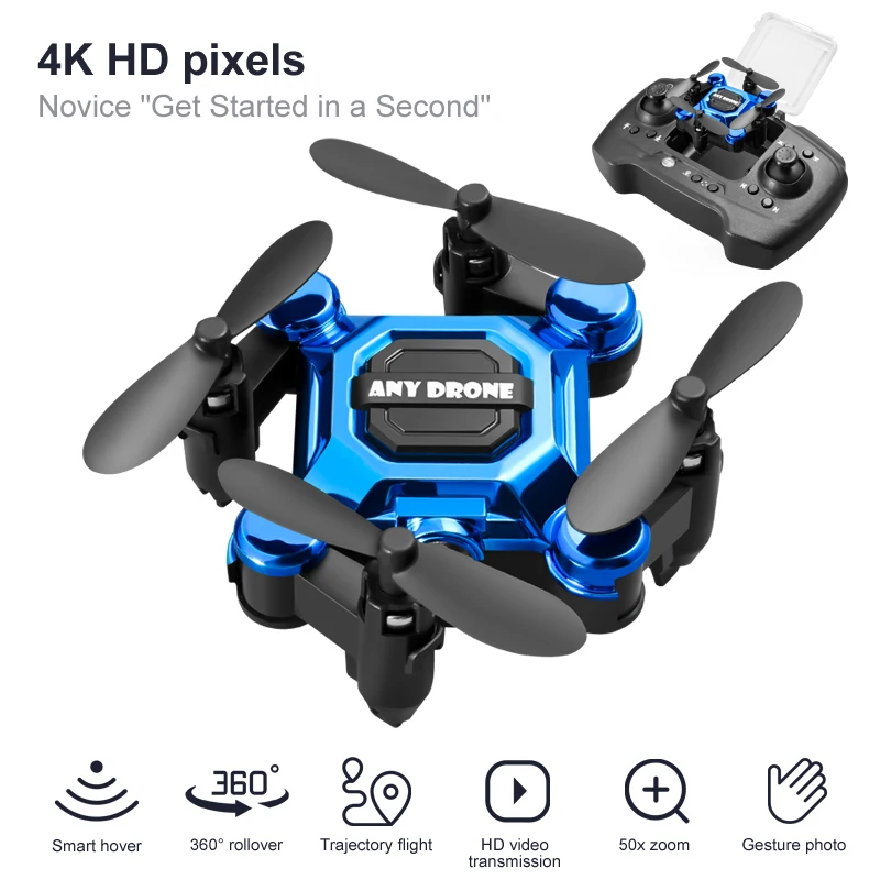 4K камера HD RC Дрон Складной  – обзор и цена Drone Battery Smart