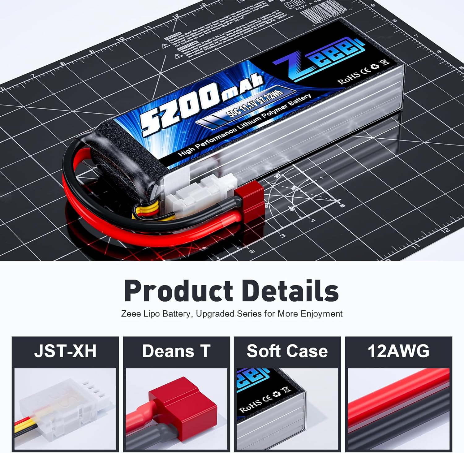 1/2 единицы Zeee 11,1 В 50C 52 – обзор и цена Drone Battery 3S