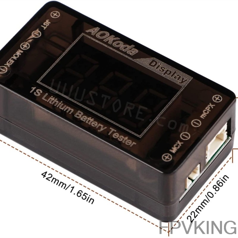 AOKoda AOK-041 1S Тестер напря – обзор и цена Drone Battery Voltage Checker